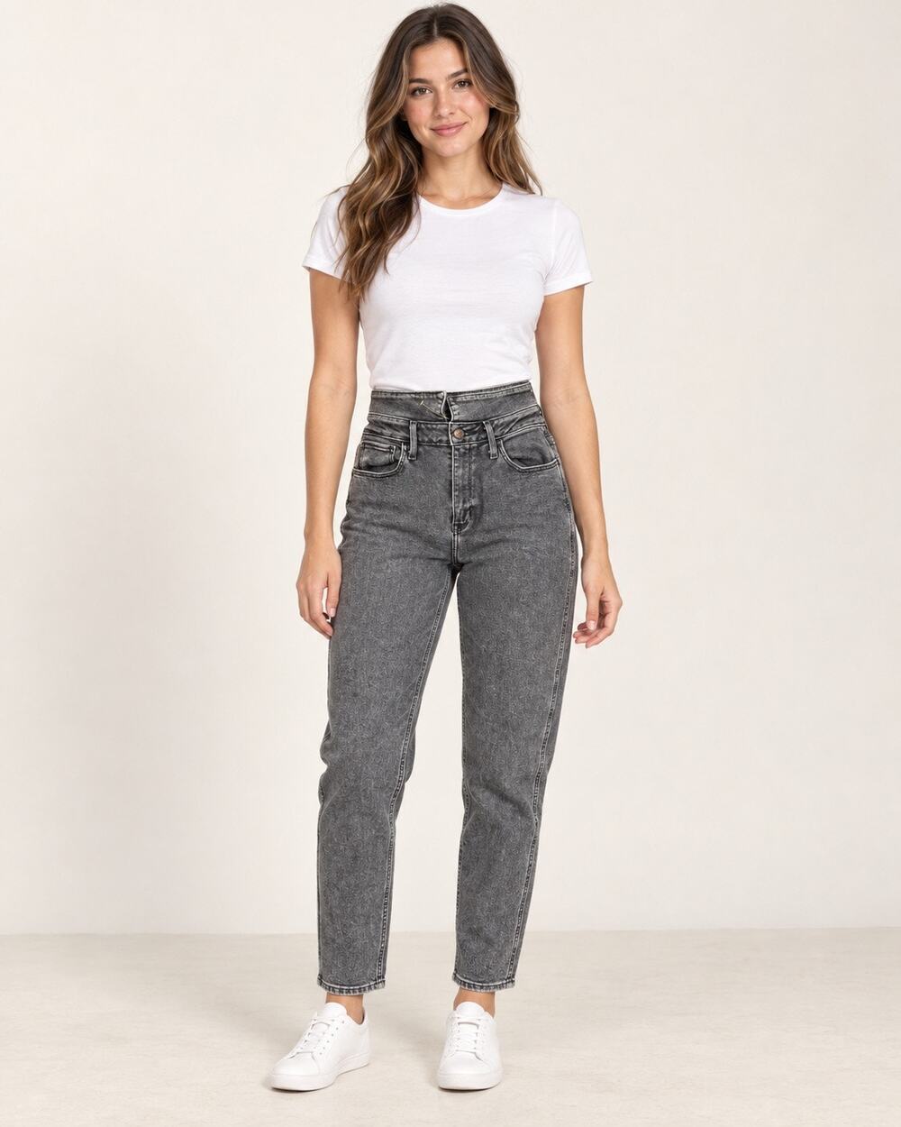 Hollister Ultra High Rise Mom Jeans 3R W26 L27 Black Crossover Waist